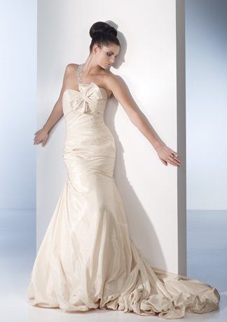 Gorgeous Single-shoulder A-line Taffeta Wedding Dress AI0029