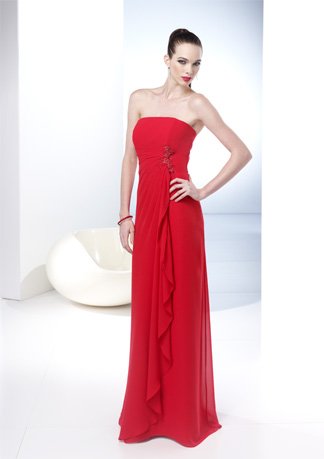 New Style Strapless A-line Chiffon Wedding Dress AI0045