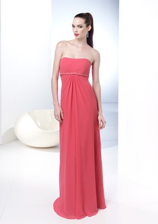 Nice Beaded Strapless Chiffon Wedding Dress AI0051