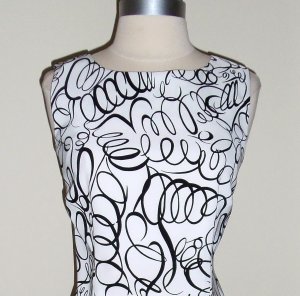 Dress Barn Dresses on Dressbarn Black And White Springs Print Sheath Dress Size 12