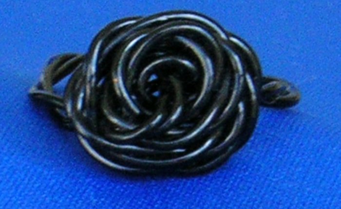 Adorable Handmade Rose Rings, Black