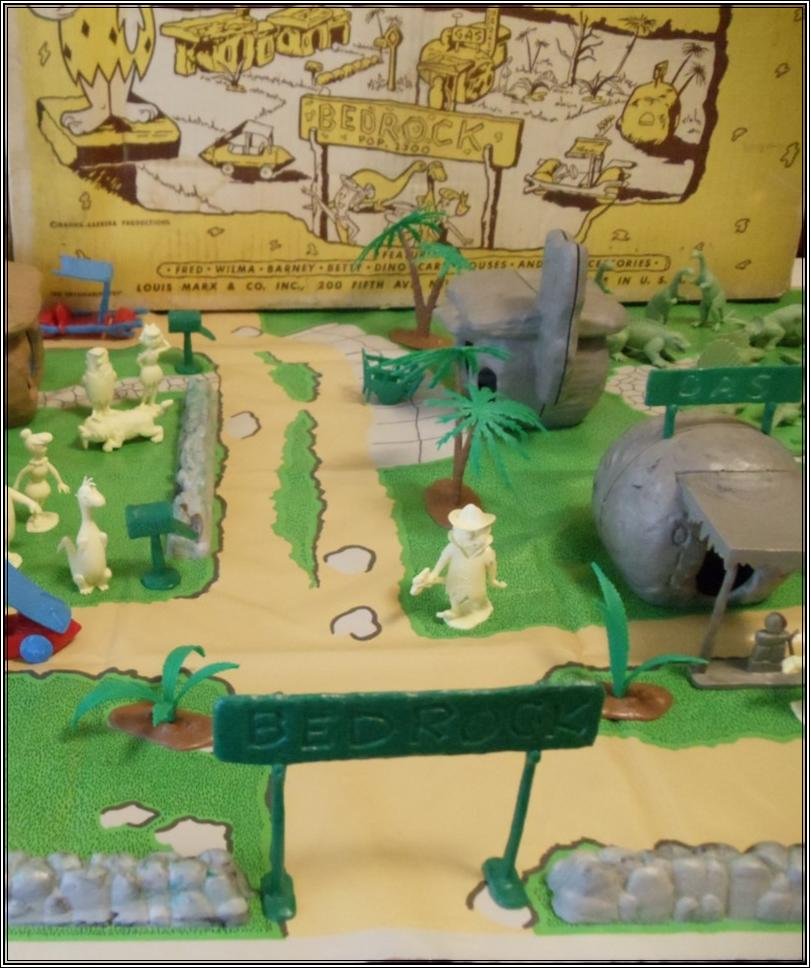 Vintage Marx Flintstones Playset