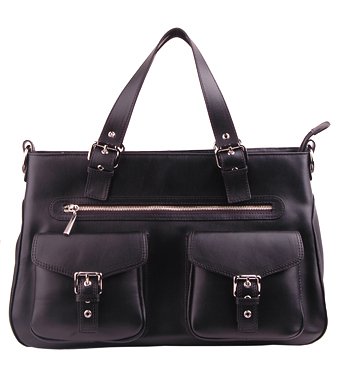 Alexandra Jordan Multi-Pocket Leather Satchel