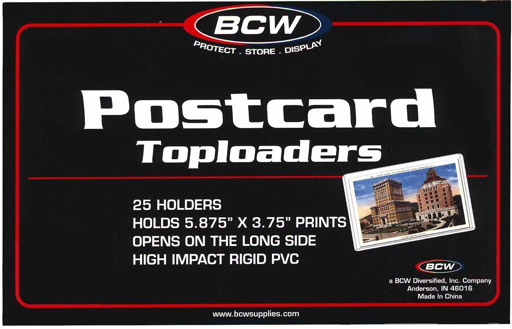 50 NEW BCW RIGID STANDARD SIZE POSTCARD TOPLOADERS LOOK