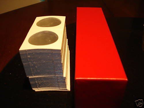 100 dollar 2x2 cardboard coin holders flips and red box