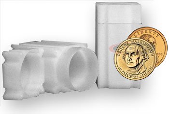 20 NEW SQUARE COIN TUBES SMALL DOLLAR PRESIDENTIAL USA
