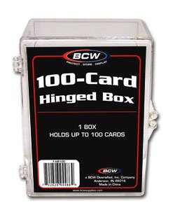 8 BCW 100 CARD HINGED FOOTBALL / TRANDING CARD BOXES