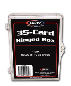 10 BCW 35 CARD HINGED FOOTBALL / TRANDING CARD BOXES