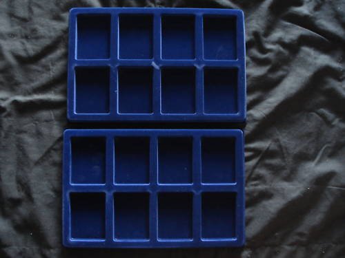 Blue Velvet Slab Trays For PCGS & NGC 2 Pack NEW