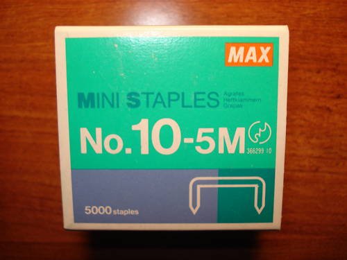 Max Flat Clinch Staples # 10-5m for Coin Stapler New