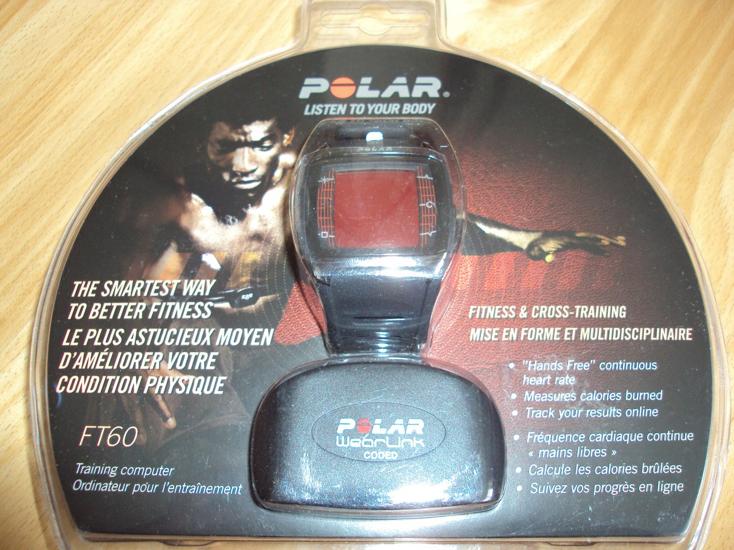 New Polar FT60 Men's Heart Rate Monitor (Black w/red)