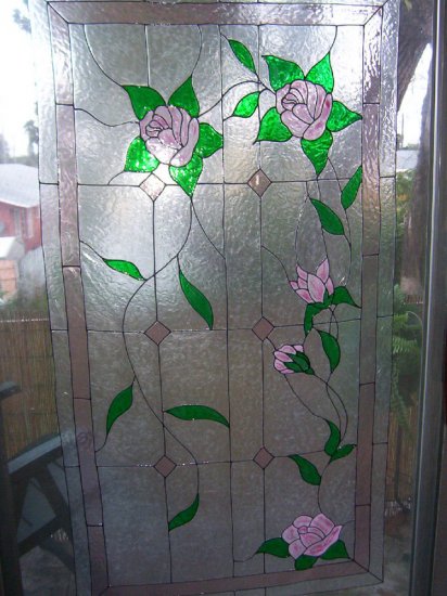 HUGE rose window cling