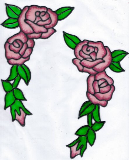 2 rose corner set