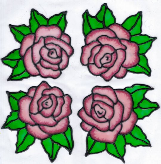 4 rose set