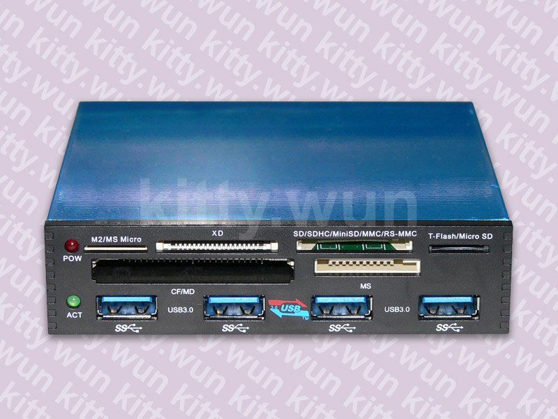 PCI-E to USB 3.0 4 port to front panel + USB 2.0 Card Reader