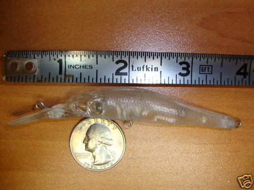 Unpainted Crankbait Lure Body. Plastic lure blanks. #4