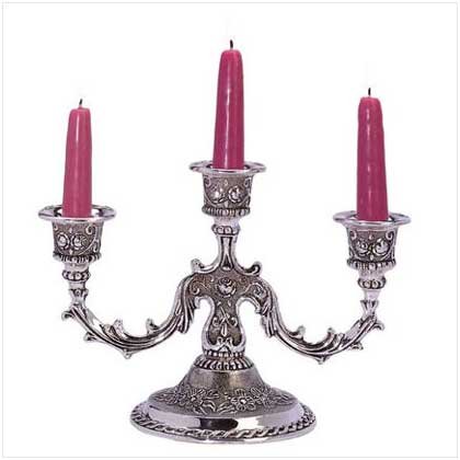 ORNATE GLASS CANDELABRA