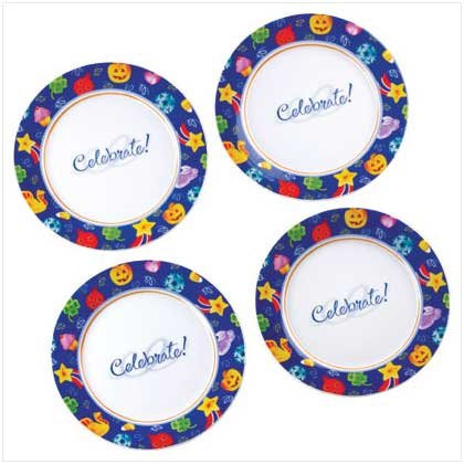 CELEBRATE! DESSERT PLATE SET Retail: $24.95