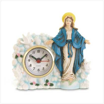 VIRGIN MARY CLOCK Retail: $12.95