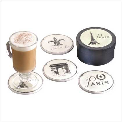 PARIS COASTER SET Retail: $9.95