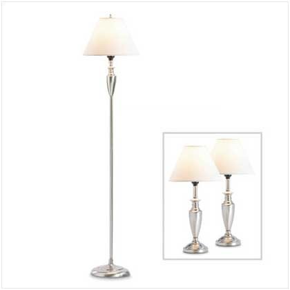 MIXED MATERIAL LAMP TRIO Retail: $129.95