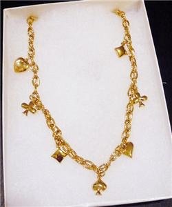 NWT Marc by Marc Jacobs Heart Diamond Gold Necklace
