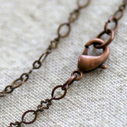 Brass Oxidized Blank Necklace Chain cn13x 30"