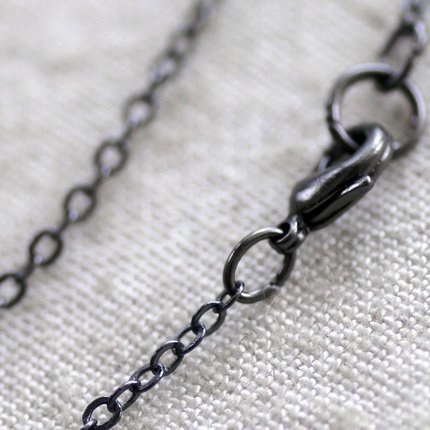 Gunmetal Black Brass Chain Necklace Cable Chain Necklace cn25c 30"