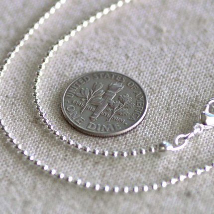 Sterling Silver Plated Brass Ball Chain Necklace Silver Necklace cn50as 30"