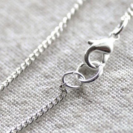 Sterling Silver Plated Brass Curb Chain Blank Necklace cn93 30"
