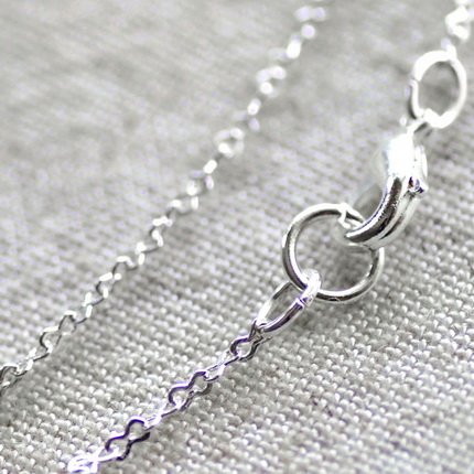 Sterling Silver Plated Brass Eight Figure Chain Blank Necklace n97 30"