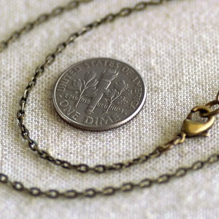 Antique Bronze Plated Brass Chain Necklace Blank Cable Chain Necklace cn98 30"
