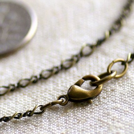 Antique Bronze Brass Blank Necklace Bronze Chain Necklace cn52b-30