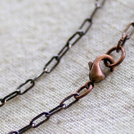 Antique Copper Plated Brass Cable Chain Blank Chain Necklace cn124a 30"