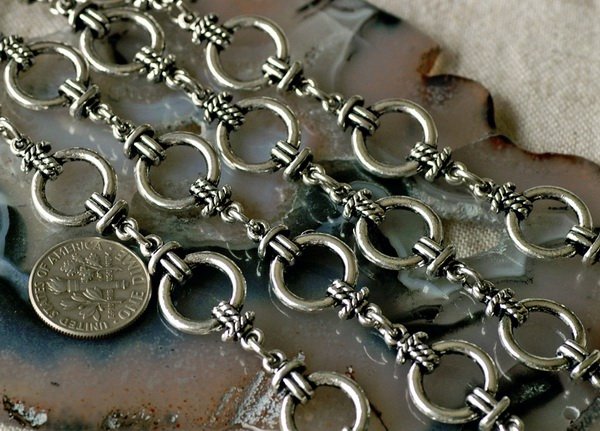 2ft Tibetan Silver Style Chains Antique Silver Plated Alloy Filigree h23b