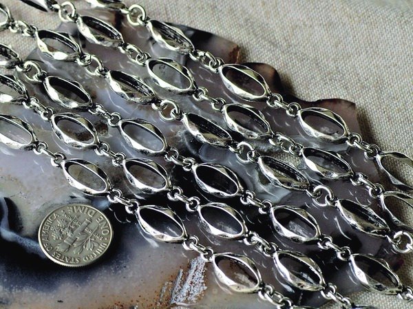 2ft Antique Silver Plated Tibetan Silver Fancy Chains Necklace h73b