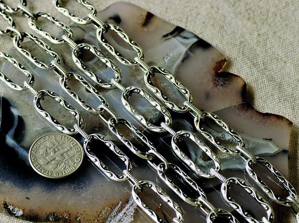 2ft Antique Silver Plated Tibetan Silver Fancy Chains Necklace Bali Style h165b