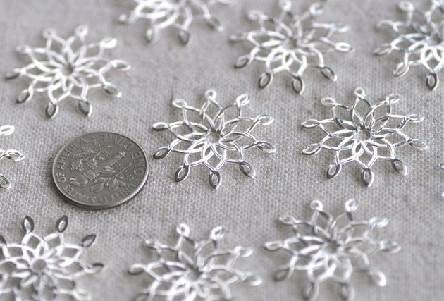 12pcs Sterling Silver Plated Brass Filigree Wraps Finding bp36s