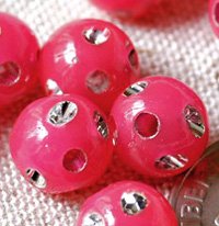 Roseate Flower Point Sparkling Plastic Ball Round Beads 8mm p101 (400pcs)