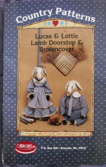 Broomcover & Doorstop Lucas & Lottie Lamb Pattern