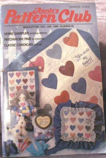 Annie's Pattern Club Dec-Jan 1988 Doll & Puppy Pattern