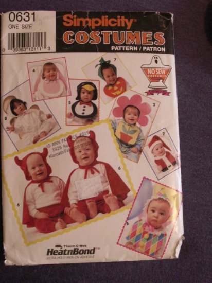 Costume Pattern Infants S 0631 - FREE SHIPPING