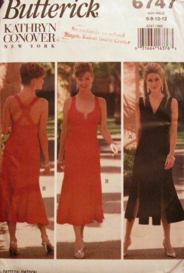 Misses Evening, Cocktail Dress Patterns B 6747 - FREE SHIPPING