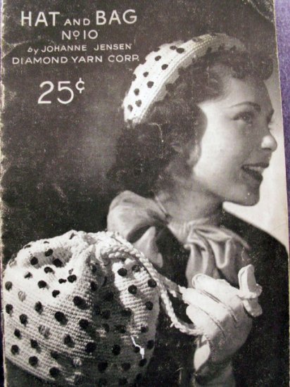 Hat and Bag No. 10 by Johanne Jensen Vintage Crochet