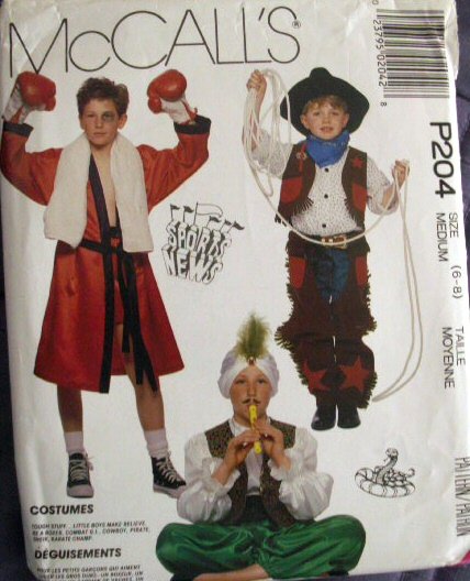 McCalls MP204 Boys Costumes Patterns - FREE SHIPPING