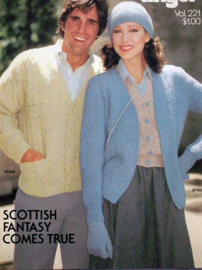 Scottish Fantasy Comes True Knit Sweaters Patterns FREE SHIPPING