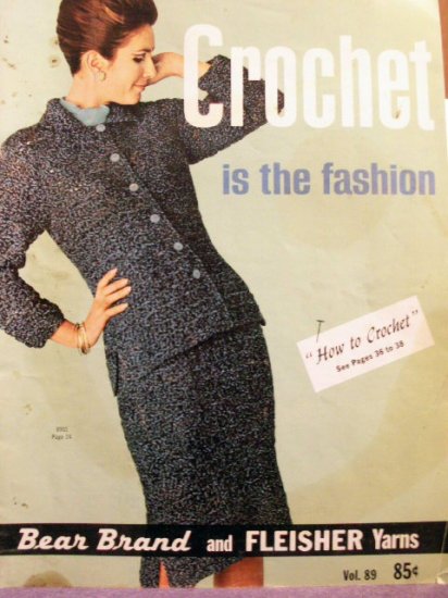 VINTAGE Bear Brand & Fleisher Yarns Crochet Book Vol. 89 - FREE SHIPPING