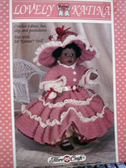 Doll Clothes Pattern Lovely Katina FCM 253 CROCHET FREE SHIPPING