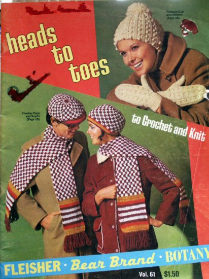 Heads To Toes Knitting & Crochet Pattern Book - Cool Women's Hats!