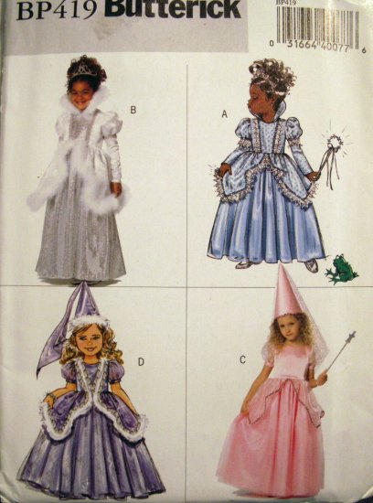 Girls' Princess Costumes Pattern BP419